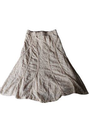 CIRANA Cream A-line Paneled Lace Skirt